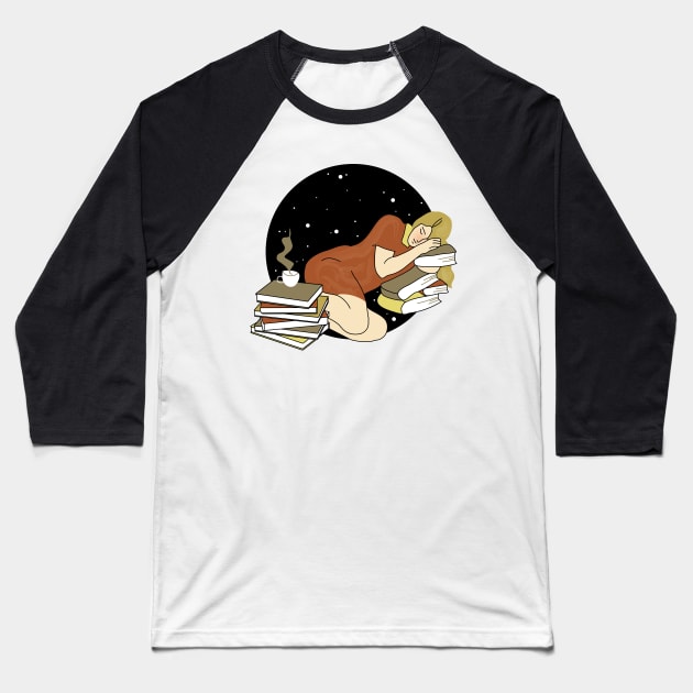 Books and coffee Baseball T-Shirt by Wlaurence